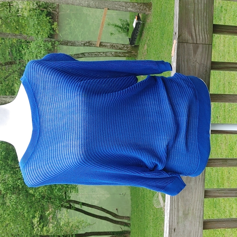 Express Blue Dolmen Sleeve Sweater Size S